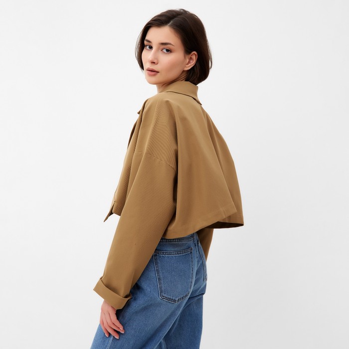 Жакет женский MINAKU: Casual Collection цвет бежевый, р-р 44 50217