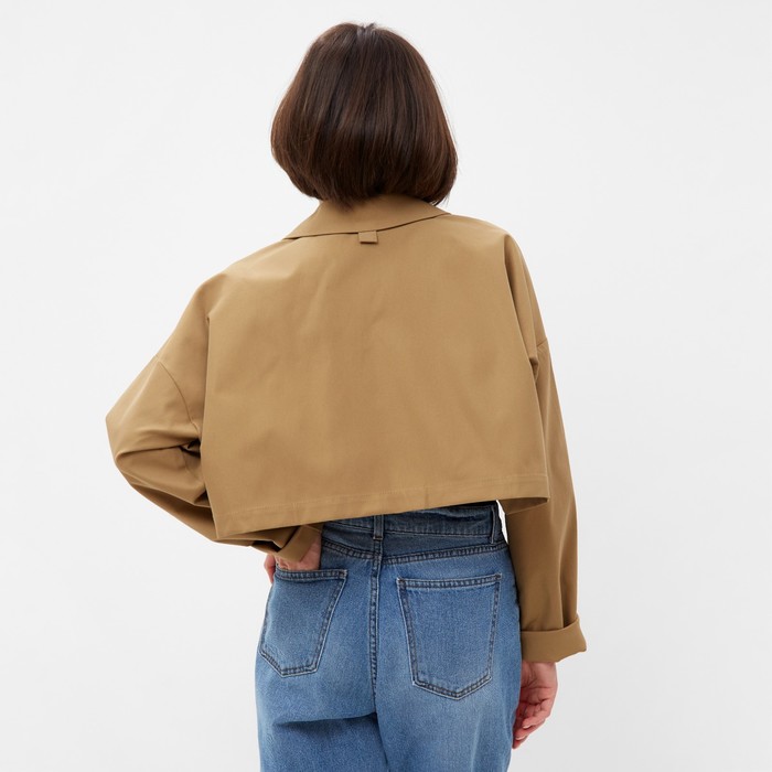 Жакет женский MINAKU: Casual Collection цвет бежевый, р-р 46 50218