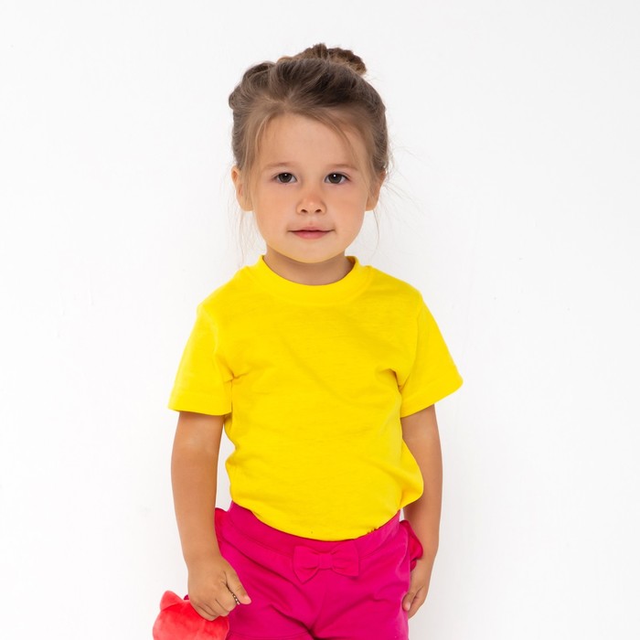 Футболка детская, цвет жёлтый, рост 104 см - Фото 1