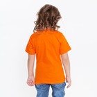 Футболка детская, цвет оранжевый, рост 128 см - Фото 4
