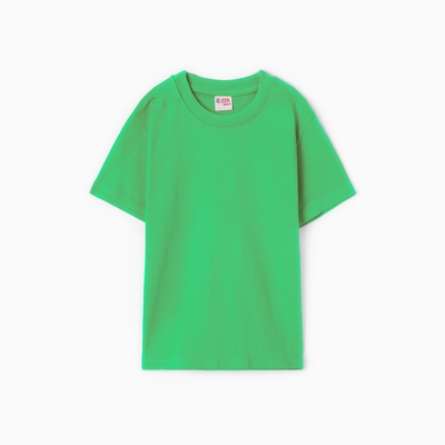 Футболка детская однотонная ATA kids, ярко-зелёная, рост 104 см