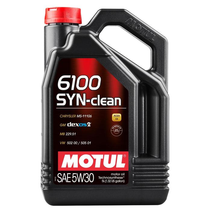 Масло моторное Motul 6100 SYN-Clean 5w-30, 5 л 107948 - Фото 1