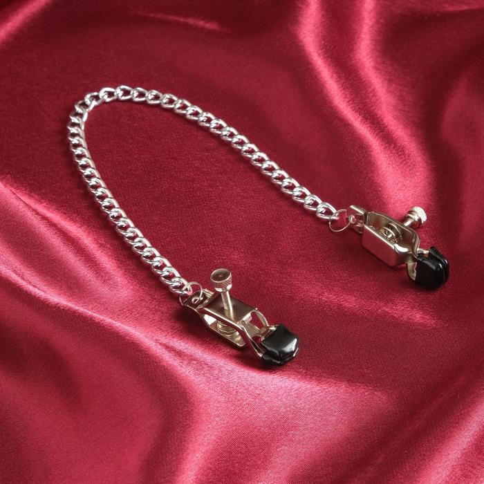 Зажим для сосков с цепочкой 25 см - Фото 1