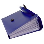 Папка-портфель А4 Calligrata, 13 отделений, 700 мкм, до 300 листов, синяя - фото 6434099