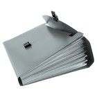 Папка-портфель А4 Calligrata, 13 отделений, 700 мкм, до 300 листов, серая - фото 23101963