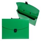 Папка-портфель А4 Calligrata, 1 отделение, 700 мкм, до 300 листов, зелёная - фото 21296092