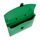 Папка-портфель А4 Calligrata, 1 отделение, 700 мкм, до 300 листов, зелёная - Фото 7