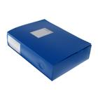 Папка-короб архивная А4, корешок 80 мм, пластик, Calligrata, вырубная застежка, синяя, до 700 листов - фото 9749121
