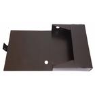 Папка-короб архивная А4, корешок 100 мм, Calligrata, пластик, вырубная застежка, чёрная, до 900 листов - Фото 4