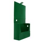 Папка-короб архивная А4, корешок 100 мм, Calligrata, пластик, вырубная застежка, зелёная, до 900 листов - Фото 3