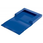 Папка-короб на резинке А4, 700 мкм, корешок 40 мм, Calligrata, пластик, синяя, до 300 листов - фото 9053305
