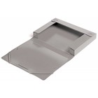 Папка-короб на резинке А4, 700 мкм, корешок 40 мм, Calligrata, пластик, серая, до 300 листов - Фото 2