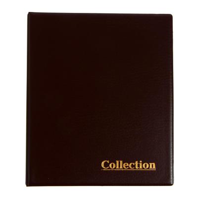 Альбом для монет на кольцах, формат Оптима 230×265 мм Calligrata, входит до 20 листов, обложка ПВХ, коричневый