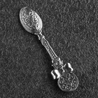 Сувенир кошельковый "Ложка-загребушка с бантиком", олово, 3х0,7х0,3 см - Фото 4