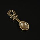 Сувенир кошельковый "Ложка-загребушка с рублем", латунь, 2,9х1,2 см - фото 9297873