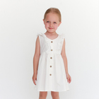 Платье детское на пуговицах KAFTAN, р. 32 (110-116), белый - фото 2639317