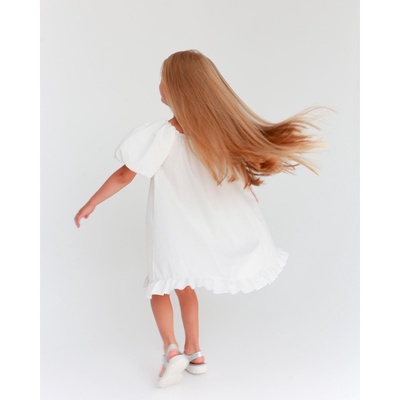 Платье для девочки KAFTAN: Cute, белое, размер 38 (146-152 см)
