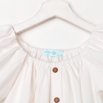 Платье для девочки KAFTAN: Cute, белое, размер 38 (146-152 см)