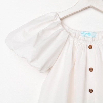 Платье для девочки KAFTAN: Cute, белое, размер 38 (146-152 см)