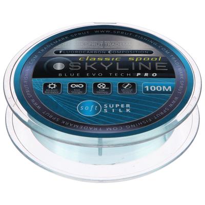 Леска Sprut Skyline Fluorocarbon Composition EvoTech Classic Blue, диаметр 0.145 мм, тест 4.05 кг, 100 м