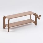 Подставка напольная для цветов «Клик Мебель. Флора», 2 полки, 210×590×230 см, цвет неокрашенный - Фото 2