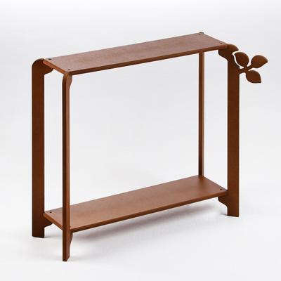 Подставка напольная для цветов «Клик Мебель. Флора», 2 полки, 490×590×230 мм, цвет орех