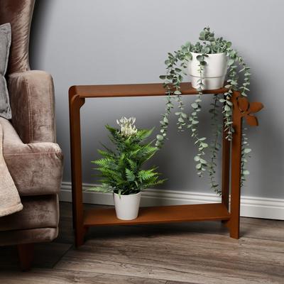 Подставка напольная для цветов «Клик Мебель. Флора», 2 полки, 490×590×230 мм, цвет орех