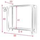 Подставка напольная для цветов «Клик Мебель. Флора», 2 полки, 490×590×230 мм, цвет орех - Фото 5