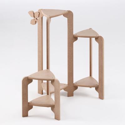 Подставка напольная для цветов «Клик Мебель. Флора», 6 полок, 490×540×400 мм, цвет бежевый