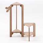 Подставка напольная для цветов «Клик Мебель. Флора», 4 полки, 490×360×260 мм, цвет неокрашенный - Фото 1