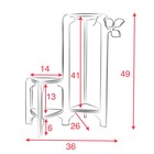 Подставка напольная для цветов «Клик Мебель. Флора», 4 полки, 490×360×260 мм, цвет неокрашенный - Фото 5
