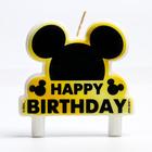 Свеча в торт "С Днем Рождения", золотой, Микки Маус - фото 9298485