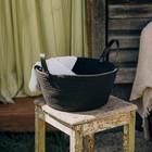 Корзина для хранения SL Home «Луиза», плетёная, ручной работы, 33×33×16 см, чёрная - Фото 7