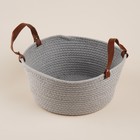 Корзина для хранения SL Home «Луиза», плетёная, ручной работы, 33×33×16 см, серая - Фото 4