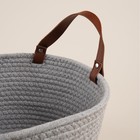 Корзина для хранения SL Home «Луиза», плетёная, ручной работы, 33×33×16 см, серая - Фото 2