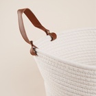 Корзина для хранения SL Home «Луиза», плетёная, ручной работы, 33×33×16 см, белая - Фото 4
