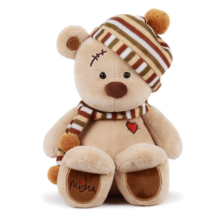 Мягкая игрушка «Медведь Misha», в шапке, 30 см - Фото 1