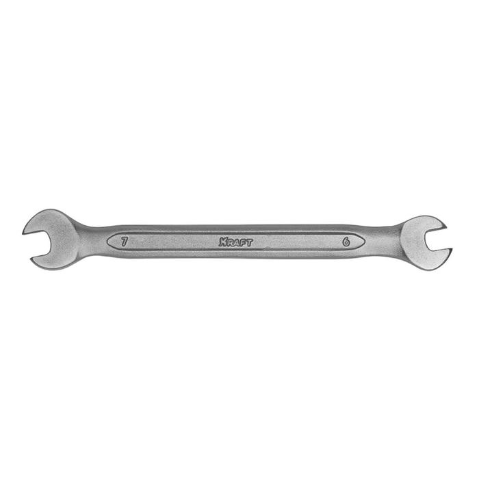 Ключ рожковый KRAFT KT 700522, холодный штамп, 6х7 мм