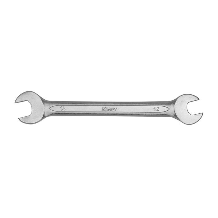 Ключ рожковый KRAFT KT 700527, холодный штамп, 12х14 мм
