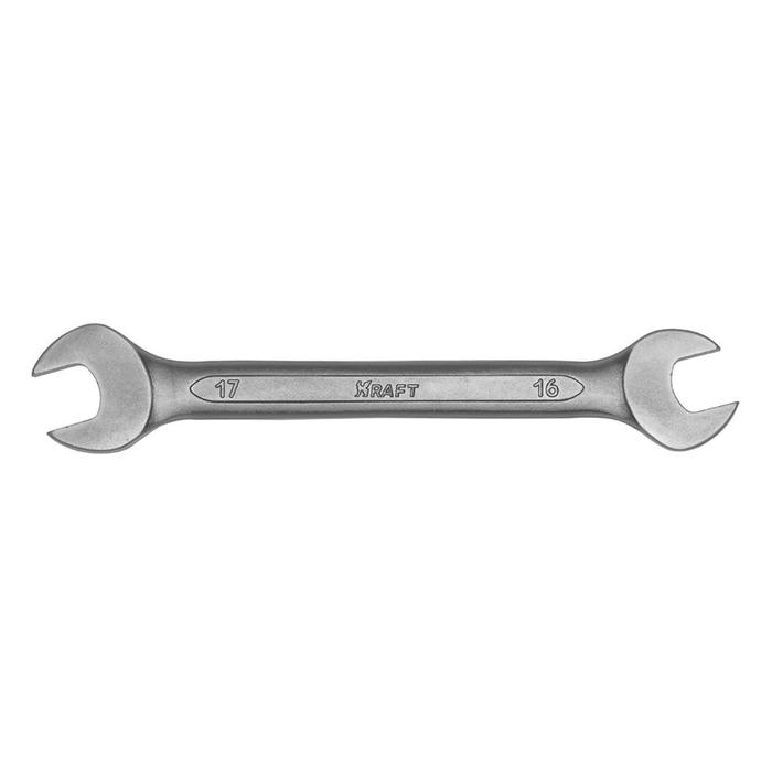 Ключ рожковый KRAFT KT 700530, холодный штамп, 16х17 мм - Фото 1
