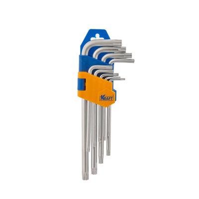 Набор торцевых ключей KRAFT KT 700565, TORX, длинные, 9 штук