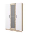 Шкаф прямой трёхстворчатый «Леси», 1200×1900×466 мм, цвет дуб сонома/дуб сонома/белый - Фото 1