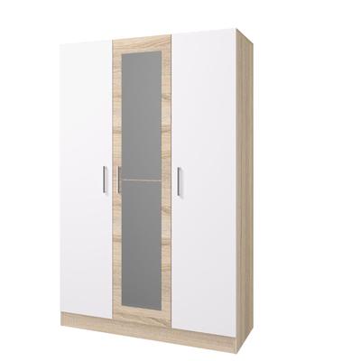 Шкаф прямой трёхстворчатый «Леси», 1200×1900×466 мм, цвет дуб сонома/дуб сонома/белый