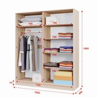 Шкаф прямой четырёхстворчатый «Леси», 1600×466×1900 мм, цвет дуб сонома/белый - Фото 3