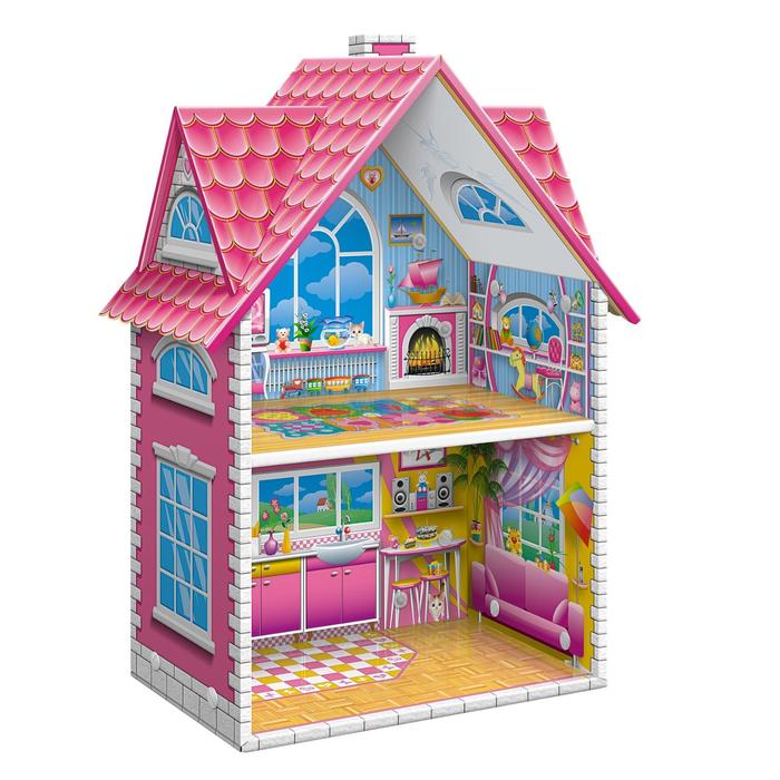 Домик кукольный Десятое Королевство Dream House «Вилла», двухэтажный, быстрая сборка - фото 1907257641
