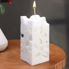 Свеча ароматическая декоративная "Ажурная", белый, 6х6х12 см, чистый хлопок - фото 1427031