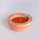 Свеча ароматическая в бетоне "Полусфера", 9х4 см, оранжевый, апельсин и корица - Фото 2