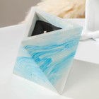 Ароматическая свеча в подсвечнике «Ромб», 13.5×9 см, чёрная смородина - фото 64538126