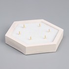 Свеча фигурная ароматическая в бетоне "Шестигранник", 14,5х2 см, белый, жасмин и пачули - фото 9729684
