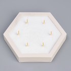 Свеча фигурная ароматическая в бетоне "Шестигранник", 14,5х2 см, белый, жасмин и пачули - Фото 3